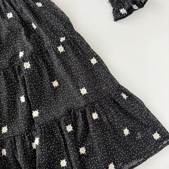 Zara Girl's Swiss Dot Embroidered Flowers Dress size 10 - Picture 8 of 11